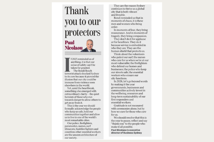 Thank you to our protectors Paul Nicolaou Opinion Piece