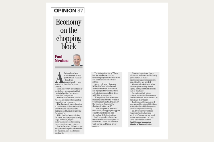 Paul Nicolaou Opinion Piece Every day events sell Sydney to the world
