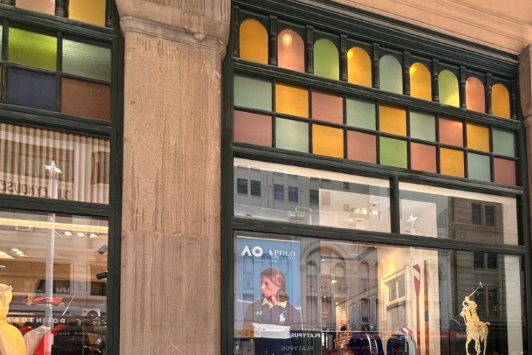 Queen Victoria Building coloured glass
