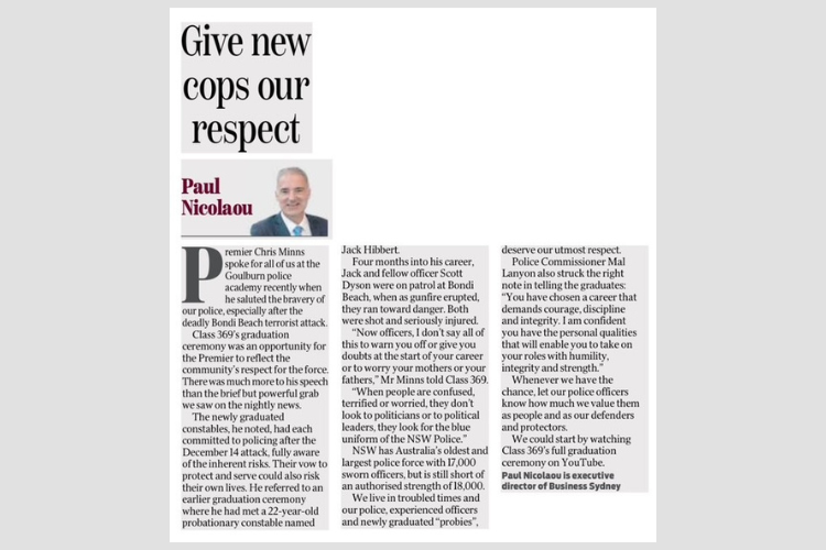 Give new cops our respect