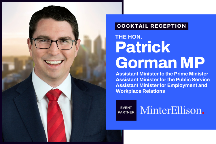 Reception with the Hon Patrick Gorman MP, Assistant Minister