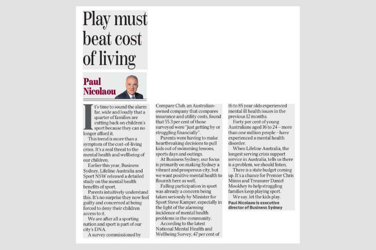 Play must beat cost of living
