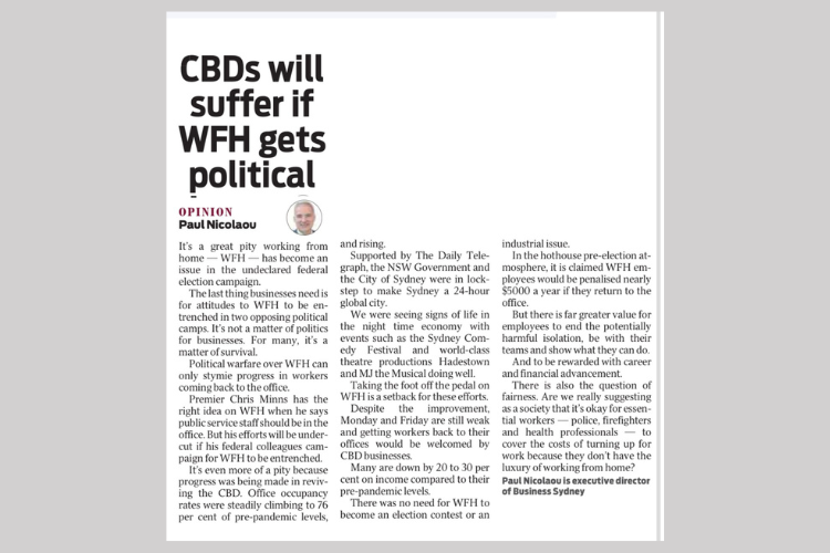 Paul Nicolaou Opinion Piece WFH as a Federal Election issue