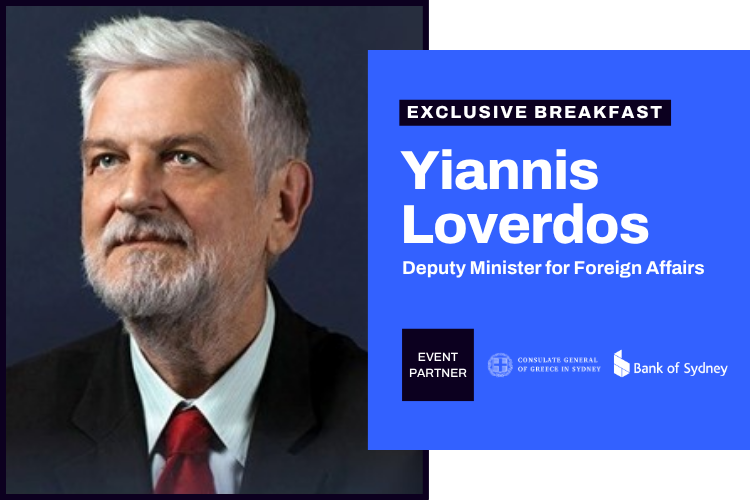 Breakfast with the Greek Deputy Minister for Foreign Affairs Mr Yiannis Loverdos
