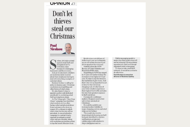 Don't let thieves steal our Christmas Paul Nicolaou Opinion Piece