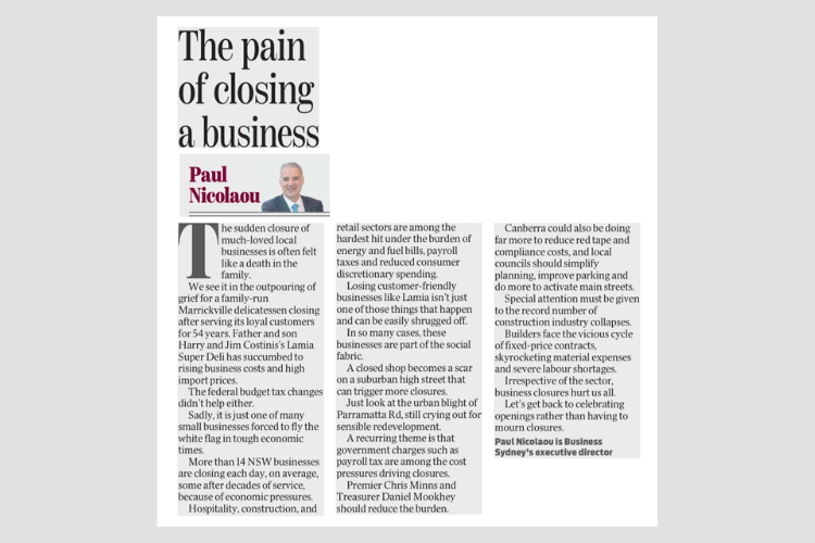 The pain of closing a business